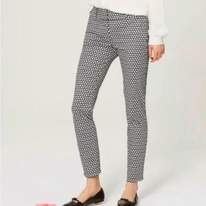 NEW! Ann Taylor LOFT Black & White Pattern Marisa Skinny Pants